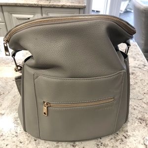 Fawn design diaper bag in Gray